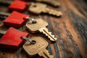 ai gerado casa chaves simbolizando casa propriedade foto