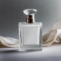 ai gerado luxuoso perfume garrafa vidro brincar para produtos de Anúncios foto