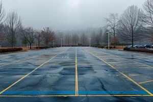 ai gerado esvaziar carro estacionamento muitos e espaço profissional fotografia foto