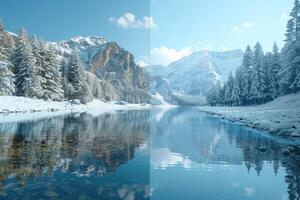 ai gerado clima mudança Derretendo geleiras Mais rápido profissional fotografia foto