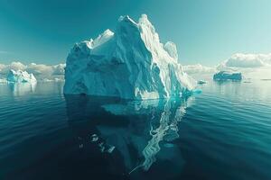 ai gerado clima mudança Derretendo geleiras Mais rápido profissional fotografia foto