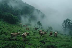 ai gerado lindo panorama cenário natureza profissional fotografia foto