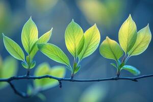 ai gerado brilhante Primavera vegetação natureza profissional fotografia foto