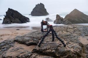 digital sem espelho foto Câmera em flexível tripé