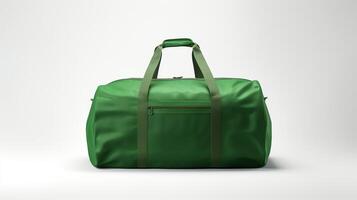 ai gerado verde mochila saco isolado em branco fundo com cópia de espaço para anúncio. ai gerado foto