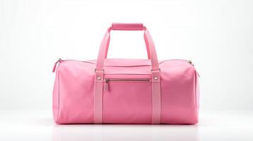 ai gerado Rosa mochila saco isolado em branco fundo com cópia de espaço para anúncio. ai gerado foto