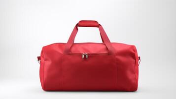 ai gerado vermelho mochila saco isolado em branco fundo com cópia de espaço para anúncio. ai gerado foto