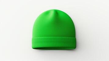 ai gerado foto do verde gorro boné isolado em branco fundo. ai gerado