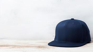 ai gerado foto do marinha azul snapback isolado em branco fundo. ai gerado