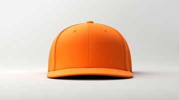 ai gerado foto do laranja snapback isolado em branco fundo. ai gerado