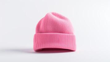 ai gerado foto do Rosa gorro boné isolado em branco fundo. ai gerado