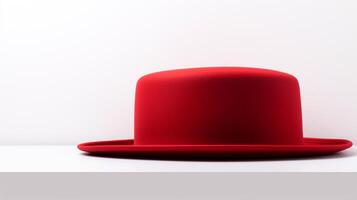 ai gerado foto do vermelho velejador chapéu isolado em branco fundo. ai gerado