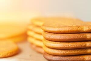 Pão de gengibre biscoitos fechar acima fundo foto