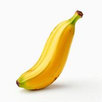 ai gerado banana com Claro branco fundo foto