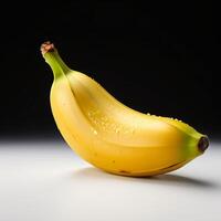 ai gerado banana com Claro branco fundo foto