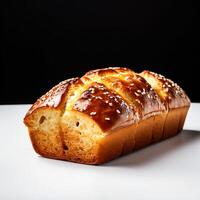 ai gerado foto do caseiro dinamarquês pão isolado em branco fundo