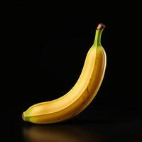 ai gerado banana com Claro branco fundo foto