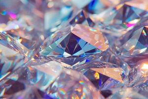 ai gerado abstrato diamante padronizar fundo com cristal textura ilustração. foto
