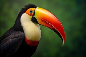 ai gerado sociável tropical tucano. gerar ai foto