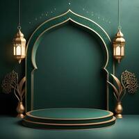 ai gerado livre Ramadã kareem luxo islâmico fundo foto