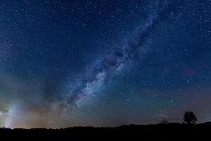 glorioso noite, cativante estrelado céu. foto