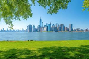 ai gerado a lendário Novo Iorque cidade Horizonte foto