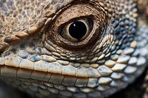 ai gerado uma detalhado tiro do uma de lagarto escamoso pele. generativo ai foto