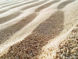 ai gerado fechar acima foto do a areia textura em a de praia