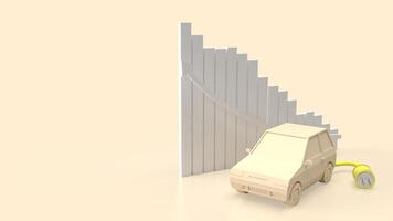 a carro e elétrico plugue para tecnologia conceito 3d renderizar. foto