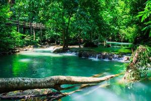 paisagem cachoeira do que bok khorani. lago, trilha natural, floresta, floresta de mangue, viajar natureza, viajar na Tailândia, estudo da natureza. atrações. foto