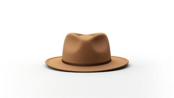 ai gerado foto do camelo fedora chapéu isolado em branco fundo. ai gerado