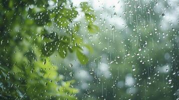 ai gerado lindo chuva dia Visão foto