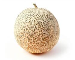 ai gerado fresco Cantalupo fruta isolado em branco fundo. fechar-se tomada. foto