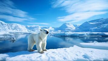 ai gerado polar ártico animais selvagens fundo foto