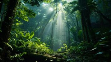 ai gerado floresta tropical marquise exploração fundo foto
