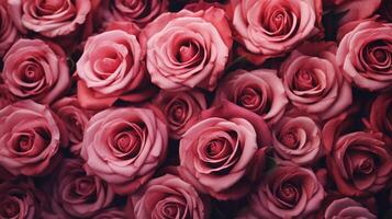 ai gerado rosa floral fundo foto