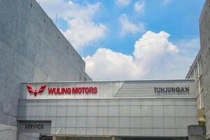 frente Visão do a wuling carro distribuidor, Indonésia, 2 marcha 2024. foto