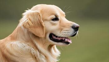 ai gerado dourado recuperador, cachorro fotografia, animal de estimação animal foto