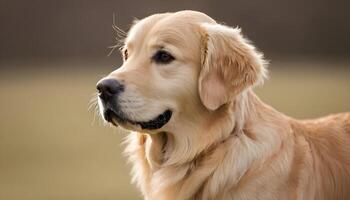 ai gerado dourado recuperador, cachorro fotografia, animal de estimação animal foto