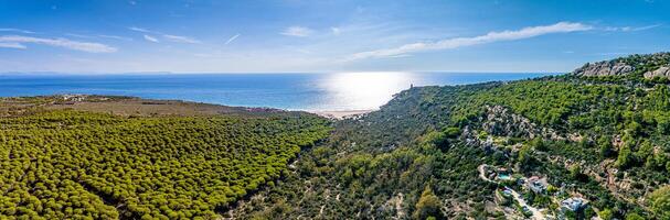 Andaluzia Espanha atlântico costa zangão panorama. foto