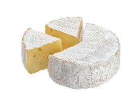 queijo Camembert queijo isolado em branco fundo com recorte caminho foto