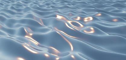 reflexivo água superfície água onda fundo 3d ilustração foto