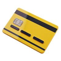 ai gerado amarelo crédito cartão fechar acima para finança conceitos foto