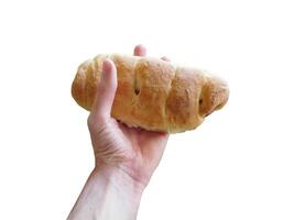 pão em mão foto