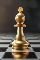 ai gerado xadrez jogos simbolizando o negócio sucesso e Liderança em borrado fundo com cópia de espaço foto