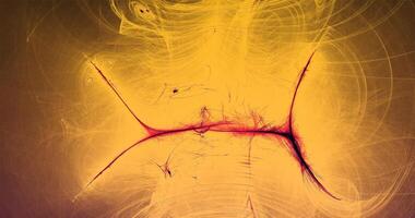 abstrato fundo linhas curvas e partículas vermelho e amarelo foto