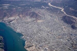 la paz Baja Califórnia sur aéreo Visão a partir de aeronave foto