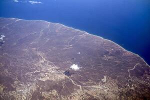 costa do Cortez mar dentro Baja Califórnia sur México aéreo Visão a partir de avião foto