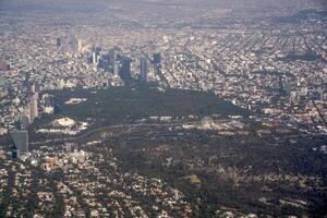 cidade do méxico vista aérea paisagem de avião foto