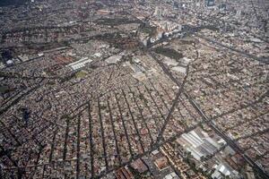 cidade do méxico vista aérea paisagem de avião foto